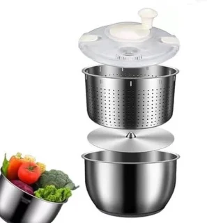6l roestvrijstalen salade centrifuge