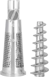 Accessoire set voor juicer en vleesmaler met schroefas, filterzak en tomatensapmaker
