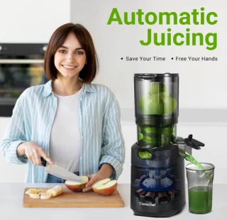AMZCHEF All-In-One Slow Juicer 1.8L 250W Black