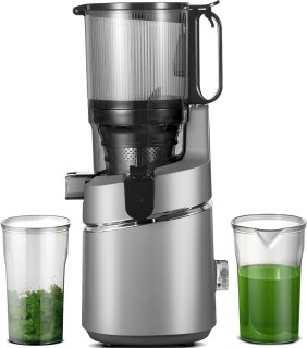 De AMZCHEF Slowjuicer Sapcentrifuge - Grijs in één oogopslag