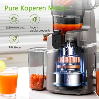 AMZCHEF Slowjuicer Sapcentrifuge - Grijs