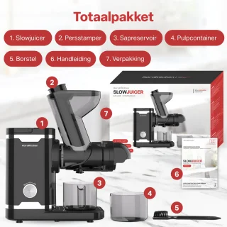 AoraKitchen Slowjuicer 500ML Zwart