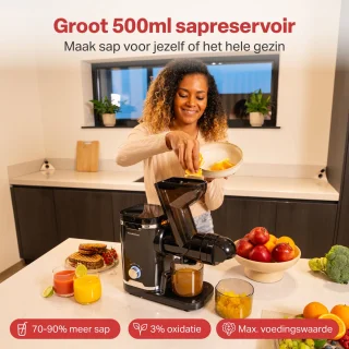 AoraKitchen Slowjuicer 500ML Zwart