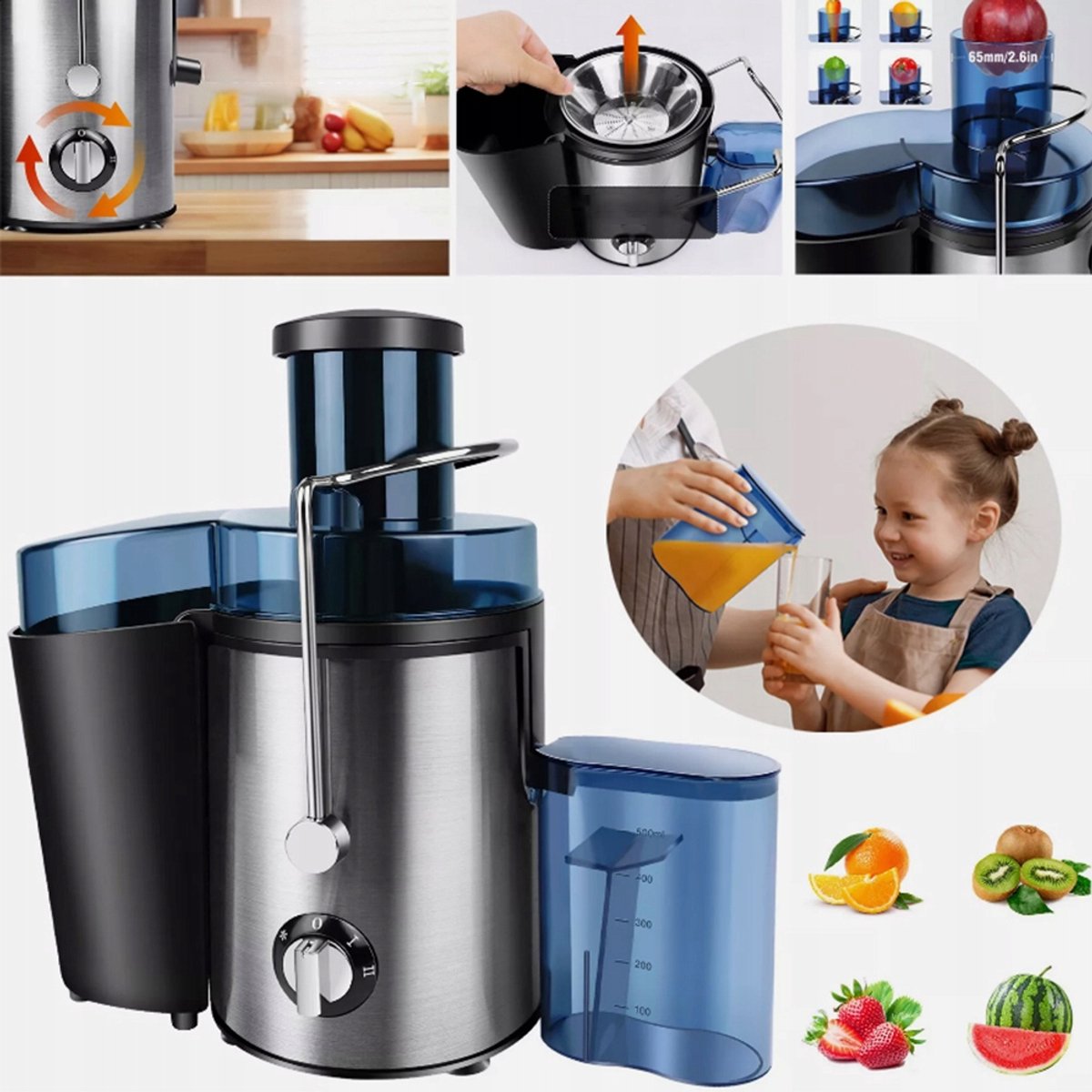 Wat vinden we goed aan de Bedee Slowjuicer 1000W 500ML