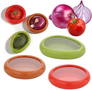 Bewaarboxen voor fruit en groenten - set van 3 - siliconen - ShopVlot