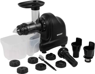 BioChef JU-BC-AX-AU Slowjuicer citruspers 150W zwart rood transparant