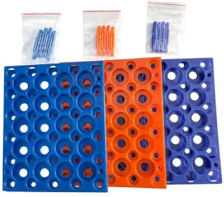 Centrifuge buisrekje Reageerbuishouder 2-laags Blauw/Oranje
