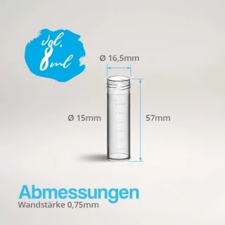Centrifugebuisjes met schroefsluiting, 8 ml, 25 stuks