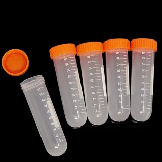 Centrifugebuisjes PP 50 ml - 10 stuks - Oranje deksel