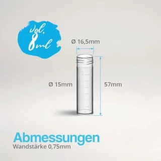 Centrifugebuisjes, schroefsluiting, 8 ml, 25 stuks