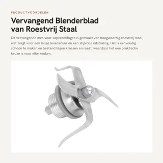 Dailygoods blenderblad vervangend roestvrij staal sapcentrifuge mes