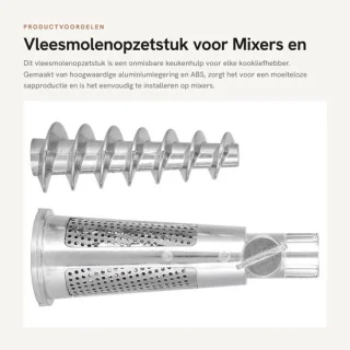 Dailygoods vleesmolenopzetstuk aluminiumlegering