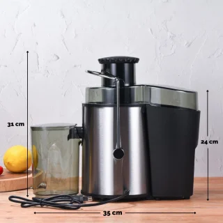 DKProducts Slowjuicer 800W Roestvrijstaal Zwart