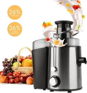 DKProducts Slowjuicer 800W Roestvrijstaal Zwart