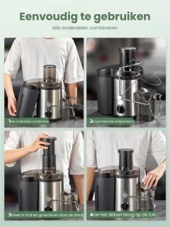 DnA® Sapcentrifuge Slowjuicer Zilver
