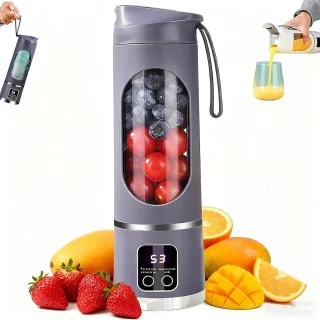 Draagbare blender en sapcentrifuge 450 ml — paars