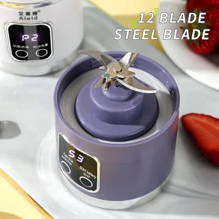 Draagbare blender en sapcentrifuge 450 ml — paars