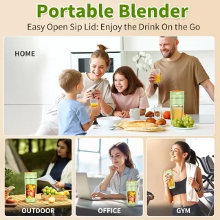 Draagbare blenderbeker 600 ml - Wit
