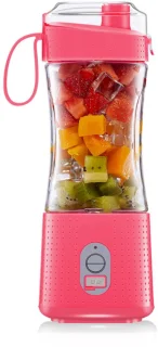 Draagbare elektrische blender 1-persoons roze/rood