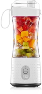Draagbare elektrische blender en sapcentrifuge voor één portie wit