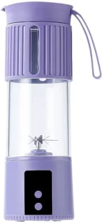 Draagbare elektrische sapcentrifuge en mini blender (paars)