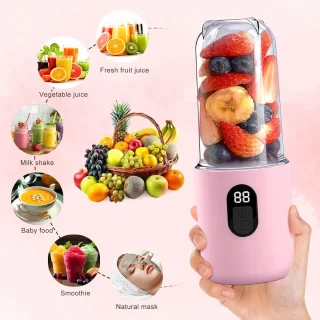 Draagbare mini blender 500 ml Roze