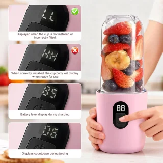 Draagbare mini blender 500 ml Roze