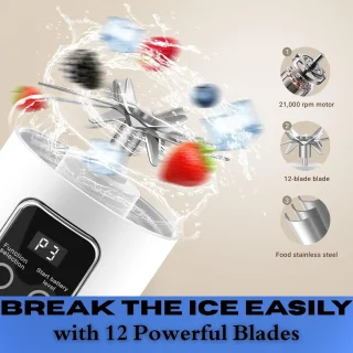 Draagbare mini blender - wit