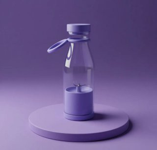 De Draagbare mini-blenderbeker 380 ml Paars in één oogopslag