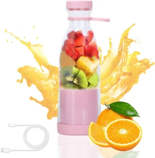 Draagbare mini blenderbeker 380 ml - Roze