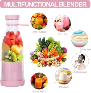 Draagbare mini blenderbeker 380 ml - Roze