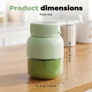 Draagbare sapcentrifugebeker met dubbel deksel, 828 ml, groen