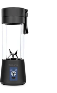 Draagbare Slowjuicer USB Mini Blender Zwart