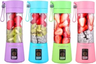 Draagbare Slowjuicer USB Mini Blender Zwart