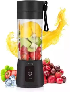 Draagbare Slowjuicer USB Mini Blender Zwart