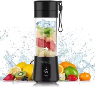 Draagbare Slowjuicer USB Mini Blender Zwart