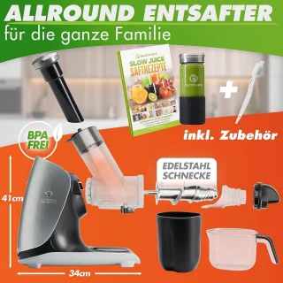 Edelstaal Slowjuicer Sapcentrifuge