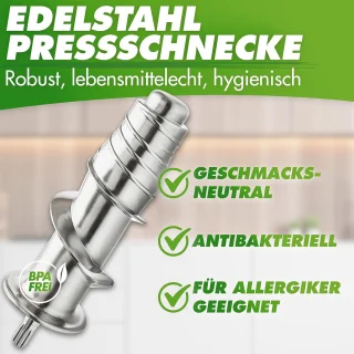 Edelstaal Slowjuicer Sapcentrifuge