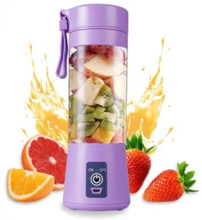 Elektrische USB Mini Blender Sapbeker 380 ml (Lichtpaars)