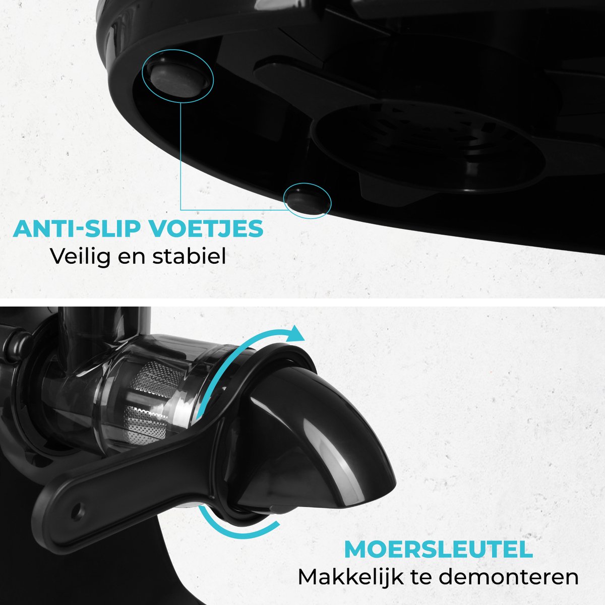 Wat vinden we goed aan de Fentic Slowjuicer 700ml Antraciet