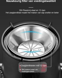Fruit- en Groente Juicer RVS 400W Centrifugaal 3S Speed