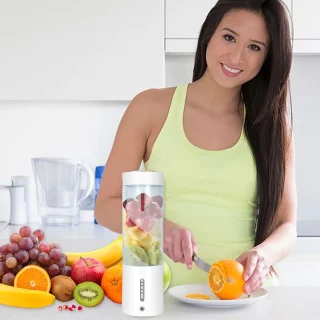 Fruitpers USB Oplaadbaar 450 ml Wit - Juicer elektrische sapcentrifuge