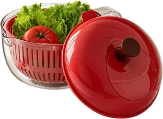 Fruitwasser groente droger 23 cm rood