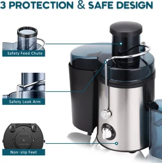 Fuegobird L811 Power Juicer RVS Zwart