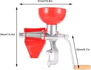Handmatige aluminium juicer met filter en schroefklem