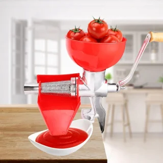 Handmatige aluminium juicer met filter en schroefklem