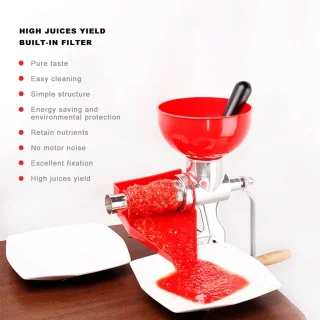 Handmatige aluminium juicer met filter en schroefklem