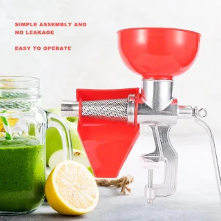 Handmatige aluminium juicer met filter en schroefklem