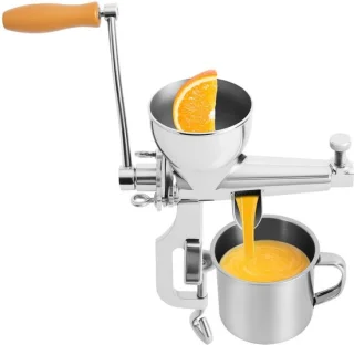 Handmatige juicer met juice cup en schoonmaakborstel