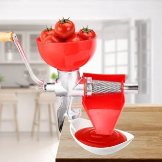 Handmatige juicer van aluminium legering met filter en schroefklem